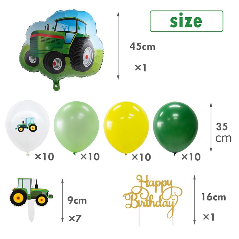tractor themed balloons