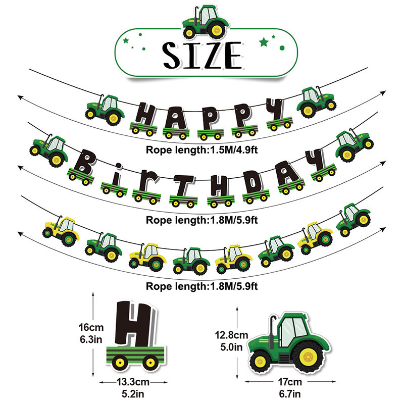 size of the birthday banner