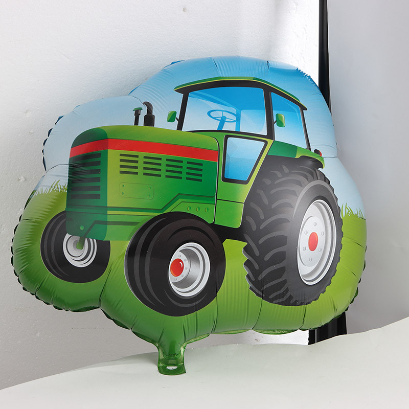 tractor themed foil balloon