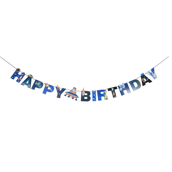 Universe Converting Space Blast Giant Banner | Outer Happy Birthday Banner Party Decorations