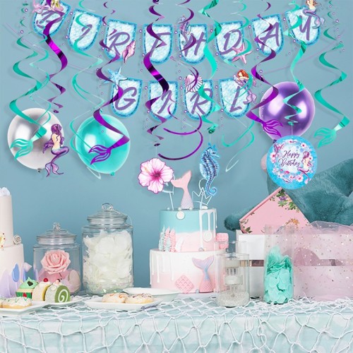 Großhandel Geburtstagsbedarf | Kleine Meerjungfrau Partydekoration für Mädchen