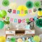 Luau-Geburtstagsfeier-Dekorationen, tropische Happy Birthday-Banner, Ananas, Wabenball-Pompons