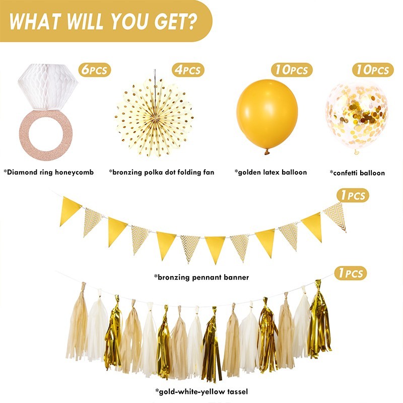 Gold Party Decoration Kit