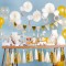 Gold Birthday Party Decorations Kit | Happy Birthday Banner Paper Fans Tassel for Kids