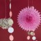 Pink Birthday Party Decorations Pompoms Flowers Kit Happy Birthday Banner for Girls