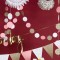 Pink Birthday Party Decorations Pompoms Flowers Kit Happy Birthday Banner for Girls