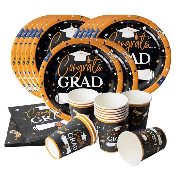 Graduation Party Decorations | Tableware Plates Cups Napkins for 2022 Graduation Party Supplies