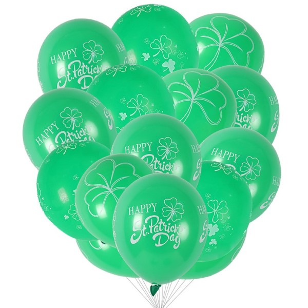 Green Balloons for St. Patrick's Day | Shamrock Latex Balloons Decorations Supplier
