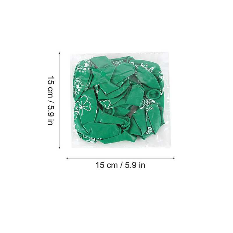 Package dimensions of green balloons 