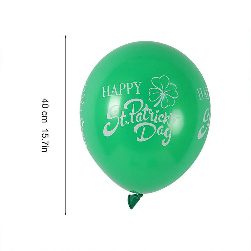 size of Green latex Balloon