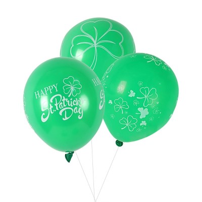 Green Balloons for St. Patrick's Day | Shamrock Latex Balloons Decorations Supplier