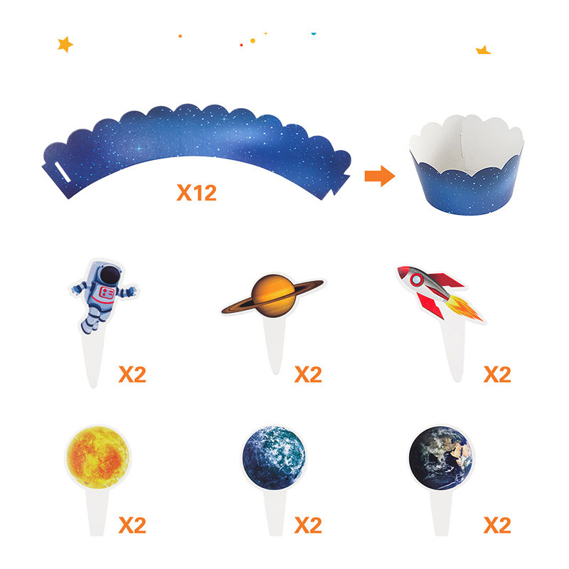 Outer Space Cakecups