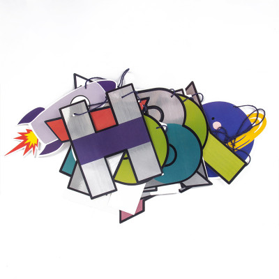 Happy Birthday Banner Party Decorations for Boys and Girls | Rocket and Spaceship Banner