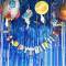 Happy Birthday Banner Party Decorations for Boys and Girls | Rocket and Spaceship Banner