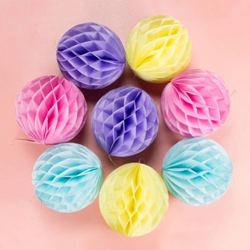 Wabendekorationen aus Papier | 8 cm Papierblumenkugel Geburtstagsdekoration | Hochzeitsdeko