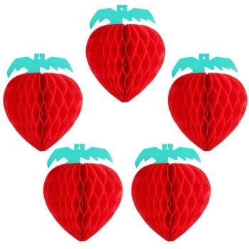 Wholesale Strawberry Honeycomb Balls | Fruit Paper Honeycomb for Party Decorations