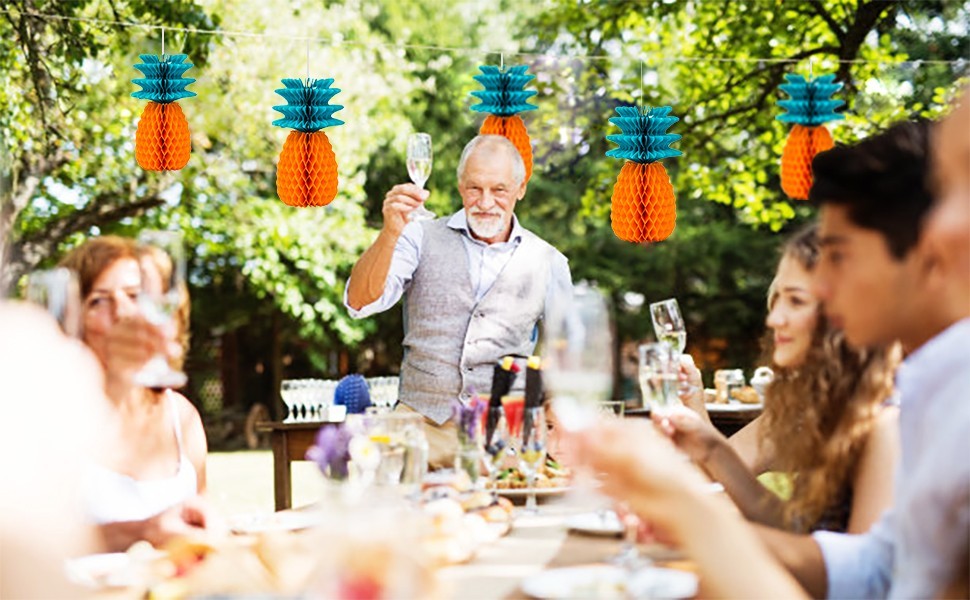 pineapple honeycomb decorations