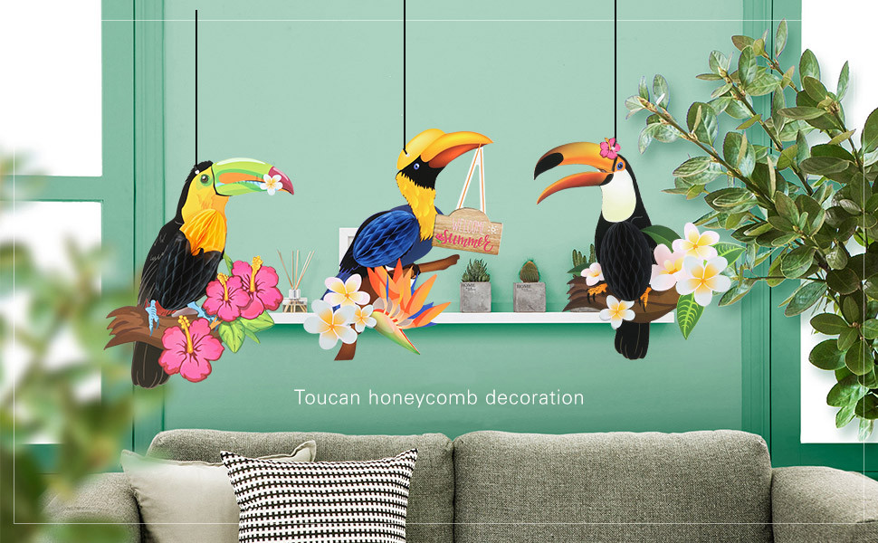 toucan honeycomb decoration