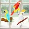 3PCS Honeycomb Parrot Hanging Decorations for Summer Party | Hawaiian Themed Party Ornaments