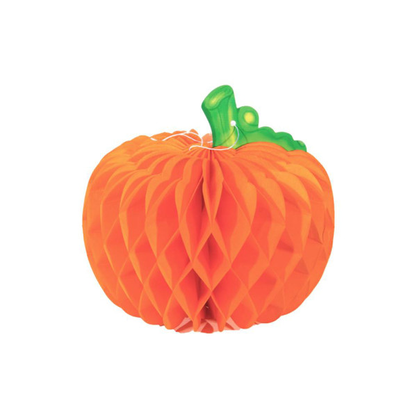 3D Paper Pumpkin Honeycomb Decorations | Halloween Thanksgiving Party Table Centerpieces Wholesale