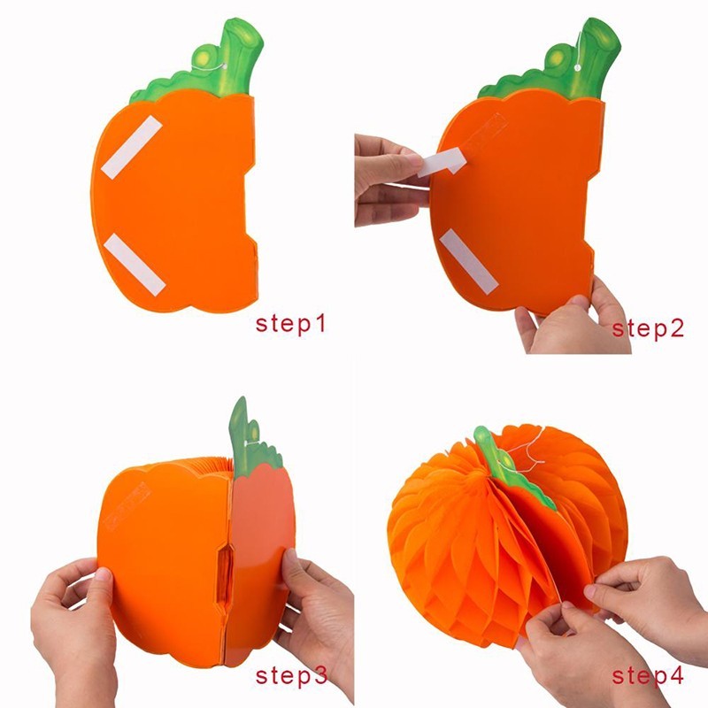 Assemble paper pumpkin