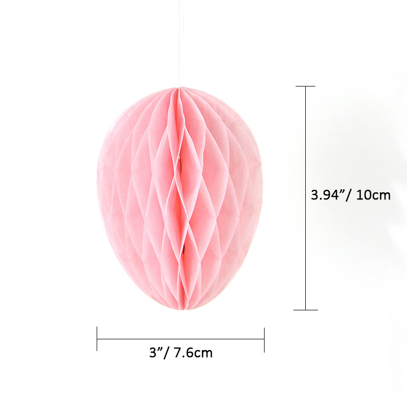 size of the paper honeycomb Easter eggs