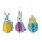 Easter Hanging Bunny Honeycomb Decorations | Happy Easter Party Decorations Wholesale