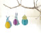 Easter Hanging Bunny Honeycomb Decorations | Happy Easter Party Decorations Wholesale