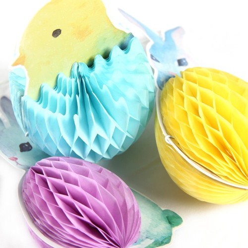 Décorations en nid d'abeille lapin suspendu de Pâques | Joyeuses Pâques décorations de fête en gros