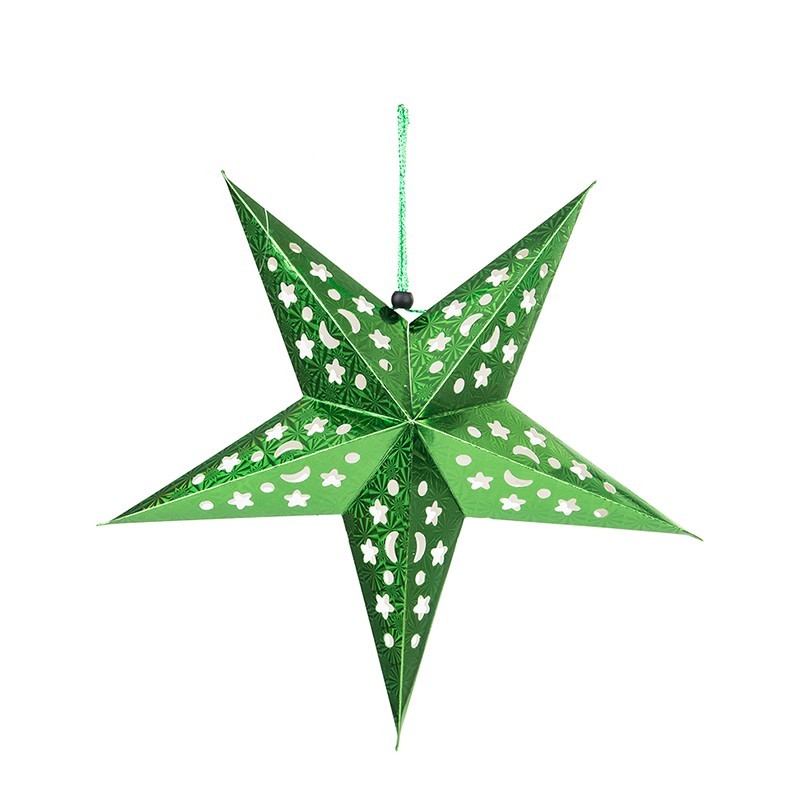 green Paper Star Lanterns