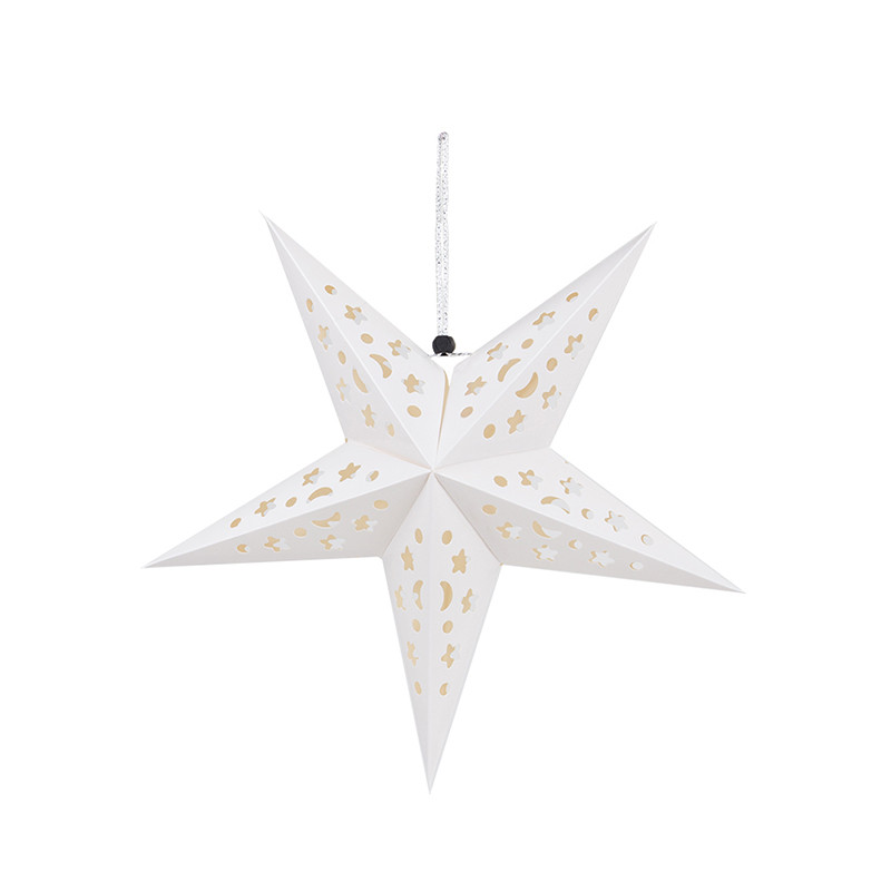 white Paper Star Lanterns