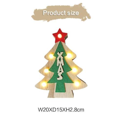 Décorations de Noël en bois d'arbre de Noël avec l'arbre de Noël de lumières de LED pour des décorations de vacances