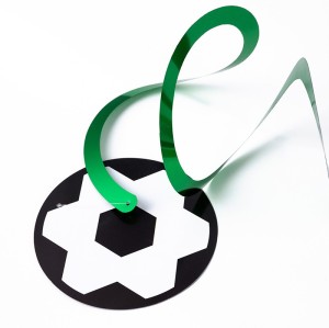 Décorations de tourbillons suspendus sur le thème du football | Garçons Enfants Décorations De Fête D'anniversaire En Gros