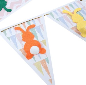 Vente en gros de décorations de bannière de Pâques | Happy Easter Bunny Pennant pour les décorations de fête de Pâques