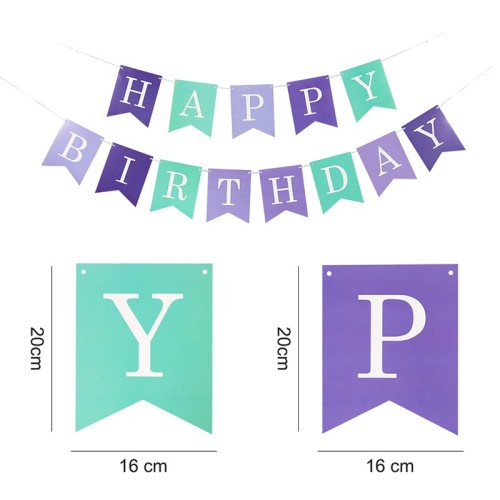 Bannière joyeux anniversaire | Décorations de fête de sirène pour les fournitures de fête d'anniversaire de fille d'enfants en gros