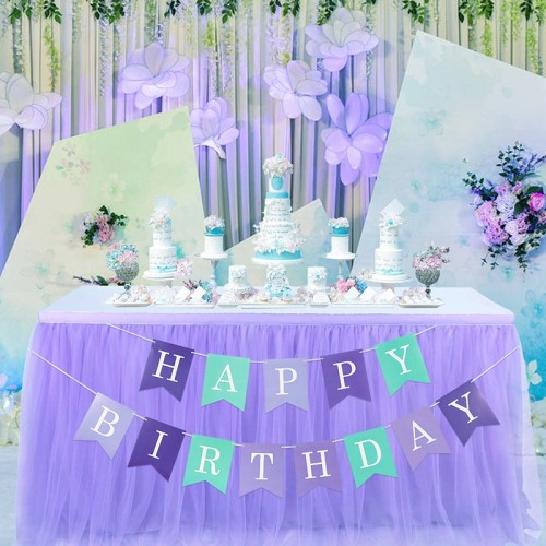Bannière joyeux anniversaire | Décorations de fête de sirène pour les fournitures de fête d'anniversaire de fille d'enfants en gros