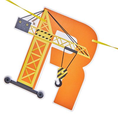Construction Birthday Banner Wholesale | Construction Trucks Themed Party Supplies for Boys