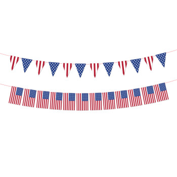 4th of July Patriotic Party Banner Decorations Wholesale | Red Blue White USA American Flag