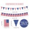 4. Juli Patriotische Party Banner Dekorationen Großhandel | Rote blaue weiße USA-amerikanische Flagge