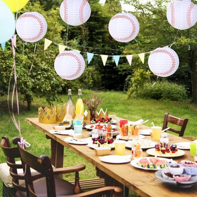 Baseball Birthday Party Supplies | Hanging Round Paper Lanterns Party Decorations Wholesale
