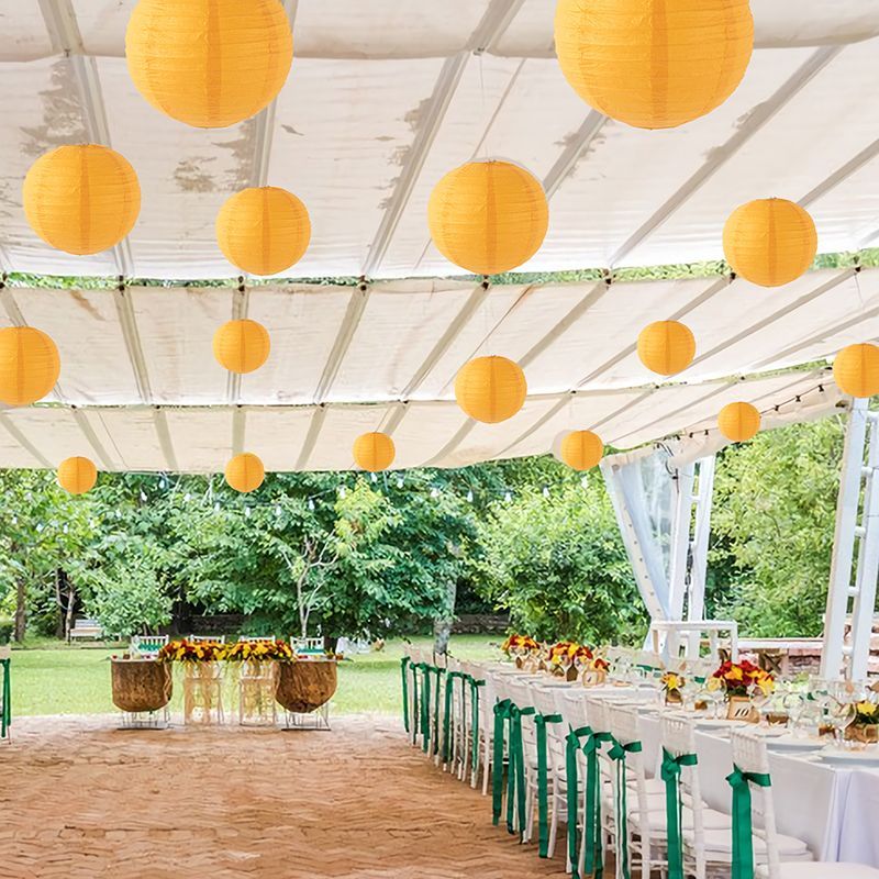 orange paper lanterns