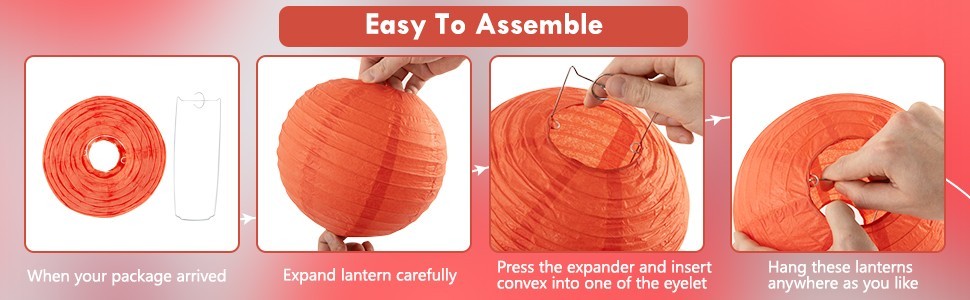 the lanterns are easy to assemble