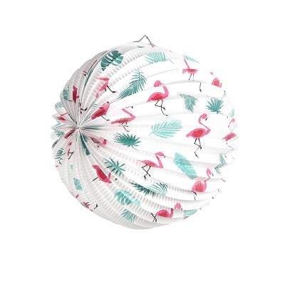 Paper Lanterns for Birthday Luau Summer | Tropical Pink Flamingo Party Decorations Wholesale