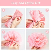 Dot Tissue Paper Pom Poms for Baby Shower Wedding Bridal Shower Party Decorations Wholesale