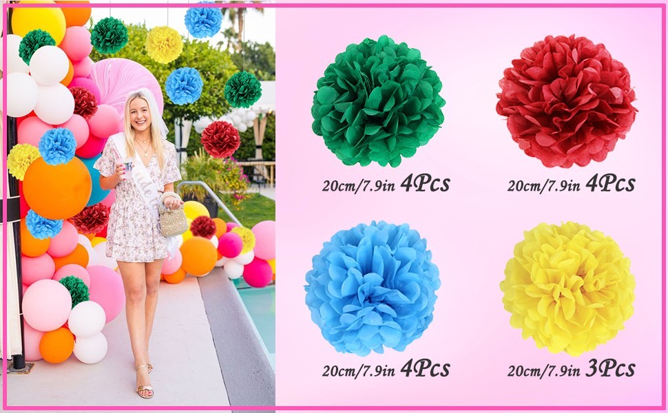 Tissue Paper Pom Poms