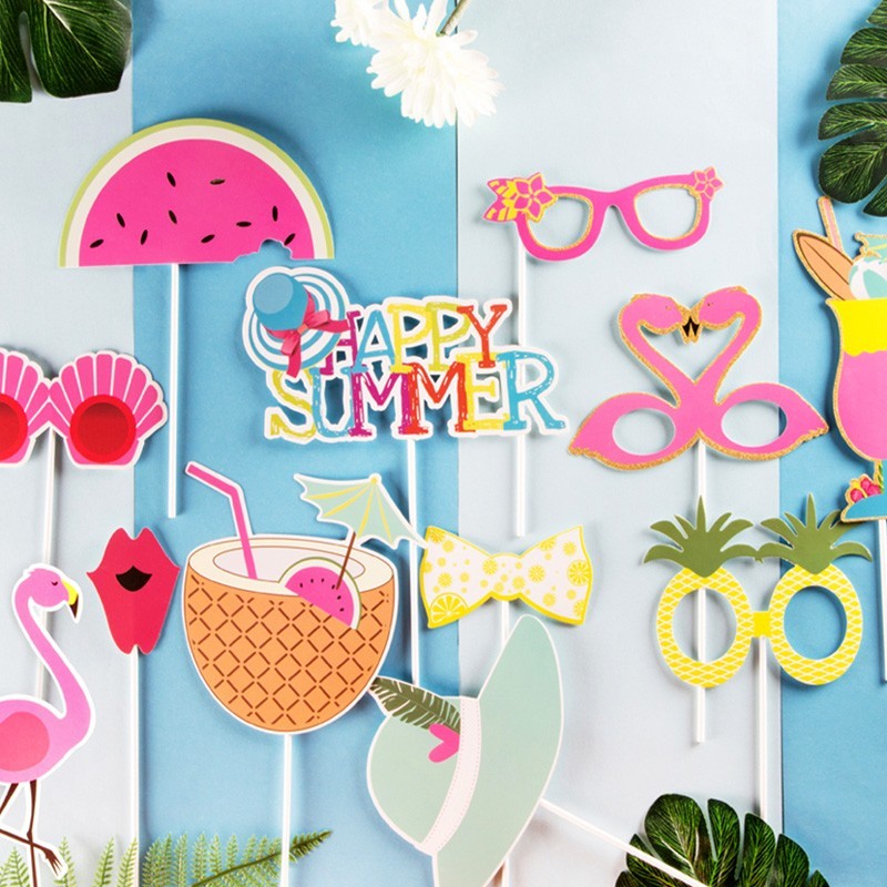 Summer Tropical Photo Booth Props Kit