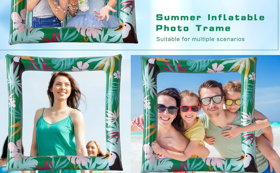 summer party photo booth frame