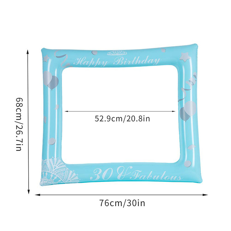 size of winter party photo booth frame