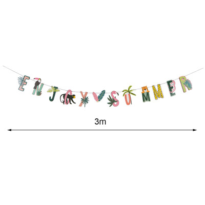 JOYEET Enjoy Summer Banner | Jungle Themed Party Banner Decoration Wholesale