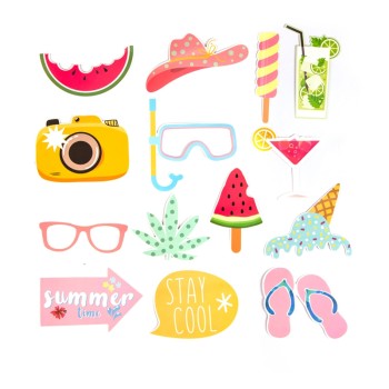 Tropical Party Photo Booth Props Wholesale | Hawaiian Luau Party Photo Booth Props Supplies